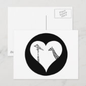 Carte Postale Giraffes Love Cranes (Devant / Derrière)