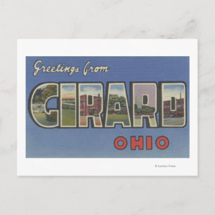 Carte Postale Girard, OhioGrandes lettres ScènesGirard, OH
