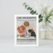 Carte Postale Girl and Kitten, Jessie Willcox Smith (Debout devant)