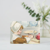 Carte Postale GIRL BAYER vintage (Debout devant)