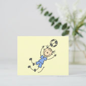 Carte Postale Girl Blue Soccer Uniform Tshirts et cadeaux (Debout devant)