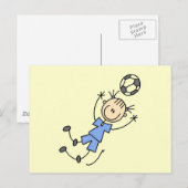 Carte Postale Girl Blue Soccer Uniform Tshirts et cadeaux (Devant / Derrière)