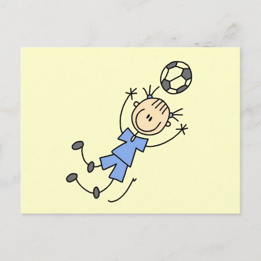 Carte Postale Girl Blue Soccer Uniform Tshirts et cadeaux (Devant)