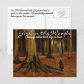 Carte postale 'Girl in the Woods' (Devant / Derrière)