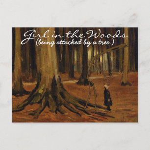 Carte postale 'Girl in the Woods'
