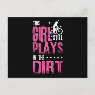 Carte Postale Girl Mountain Biker Downhill