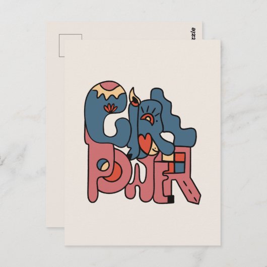 Carte Postale Girl Power (Devant / Derrière)