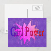 Carte Postale Girl Power (Devant / Derrière)