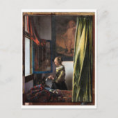 Carte Postale Girl Reading a Letter à Open Window, Vermeer (Devant)