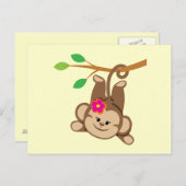 Carte Postale Girl Swinging Monkey (Devant / Derrière)
