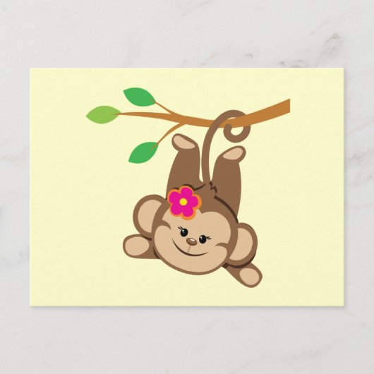 Carte Postale Girl Swinging Monkey (Devant)