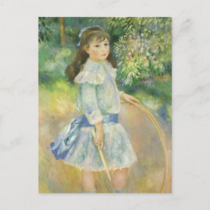 Carte Postale Girl with Hoop de Pierre Renoir, Art Vintage