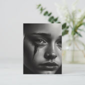 Carte Postale Girl with tears (Debout devant)