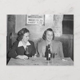 Carte Postale Girls at the Bar, 1940