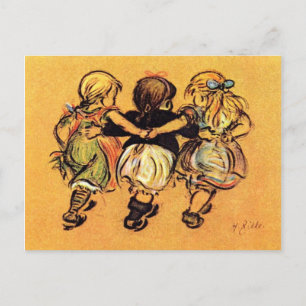 Carte Postale # Girls - Best Friends - Zille