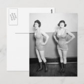 Carte Postale Girls de Chœur Peu Vêtues, 1920 (Devant / Derrière)