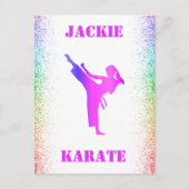 Carte Postale Girls Karate Rainbow Speckles (Devant)