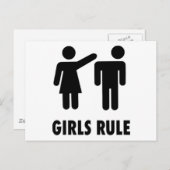 Carte postale Girls Rule (Devant / Derrière)