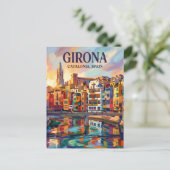 Carte Postale Girona Espagne (Debout devant)