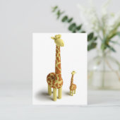 Carte Postale Girrafe Et Giraffe De Bébé (Debout devant)