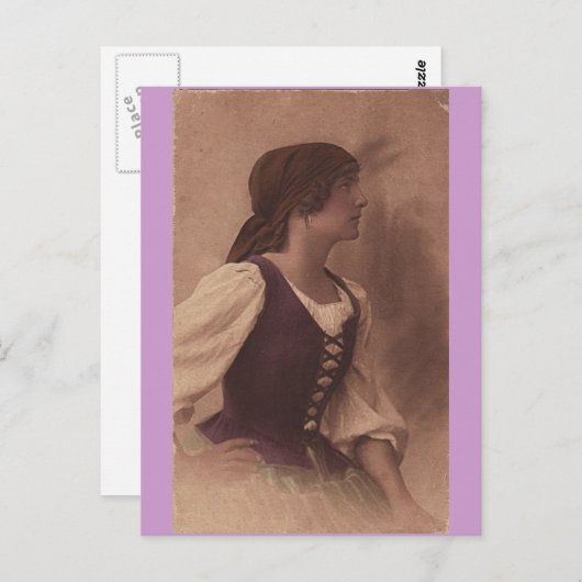 carte postale gitane victorienne (Devant / Derrière)
