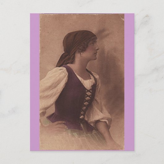 carte postale gitane victorienne (Devant)