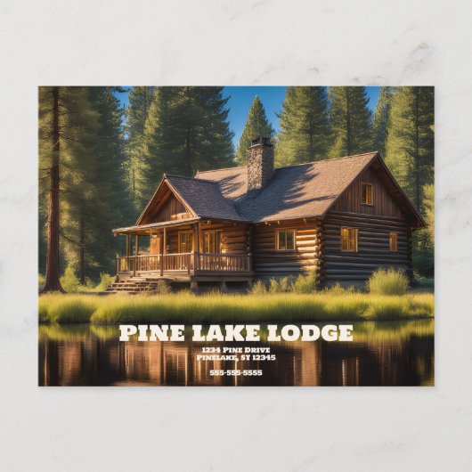Carte Postale Gîte de cabane dans la forêt (Devant)