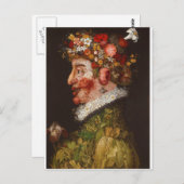 Carte Postale Giuseppe Arcimboldo - La Primavera (Devant / Derrière)