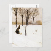 Carte Postale Giuseppe de Nittis - Un paysage hivernal (Devant / Derrière)
