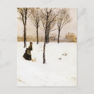 Carte Postale Giuseppe de Nittis - Un paysage hivernal