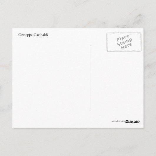 Carte Postale Giuseppe Garibaldi (Dos)