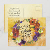Carte Postale Give Thanks to the Lord, Thanksgiving (Devant / Derrière)