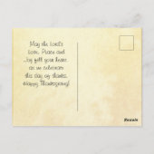 Carte Postale Give Thanks to the Lord, Thanksgiving (Dos)