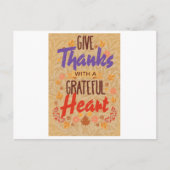 Carte Postale give Thanks with a Grateful Heart (Devant)