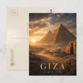 Carte Postale Gizeh Egypte Pyramides de Gizeh REALMS (Devant / Derrière)