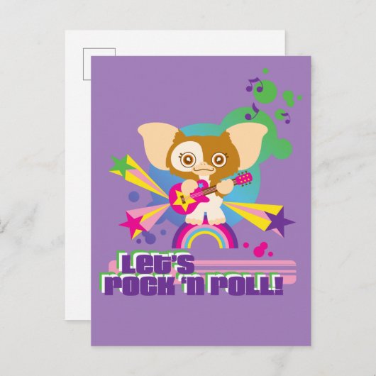 Carte Postale Gizmo | Let's Rock 'n Roll (Devant / Derrière)