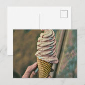 Carte Postale Glace à la crème froide et glaciale (Devant / Derrière)