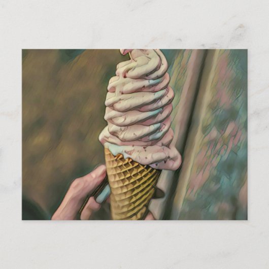 Carte Postale Glace à la crème froide et glaciale (Devant)