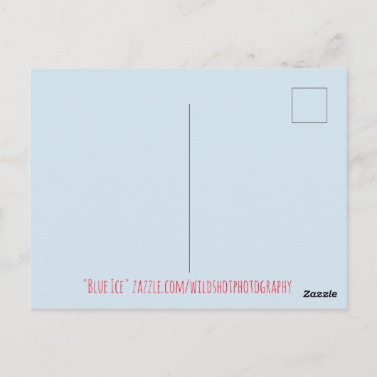 Carte Postale Glace bleue (Dos)