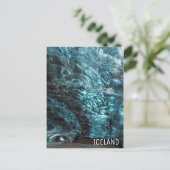 Carte Postale Glace bleue d'une grotte de glace, Islande (Debout devant)