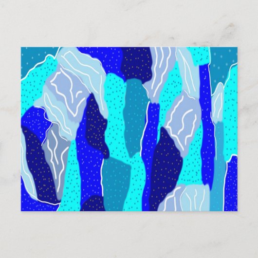 Carte Postale Glace bleue et grise (Devant)