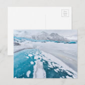 Carte Postale Glace de glacier gelée, Islande (Devant / Derrière)