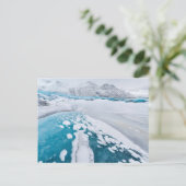Carte Postale Glace de glacier gelée, Islande (Debout devant)