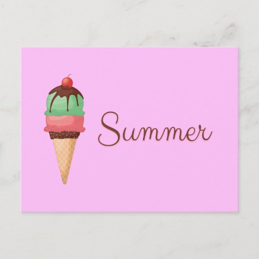 Carte Postale Glace d'été (Devant)