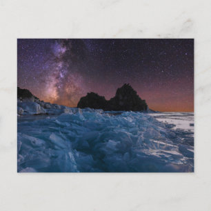 Carte Postale Glace et neige   Lac Baïkal, Sibérie, Russie