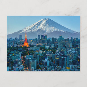 Carte Postale Glace et neige   Mt. Fuji et Tokyo Skyline