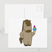 Carte Postale Glace Gaufre de cheval (Devant / Derrière)