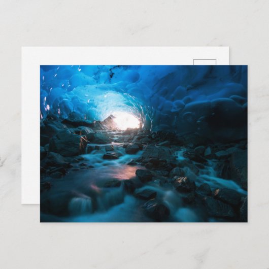 Carte Postale Glace & Neige | Glacier Mendenhall, Juneau, Alaska (Devant / Derrière)