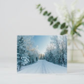 Carte Postale Glace & Neige | Route hivernale gelée Russie, Sibé (Debout devant)