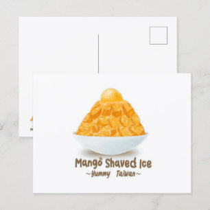Carte Postale Glace Râpée à la Mangue de Taïwan
